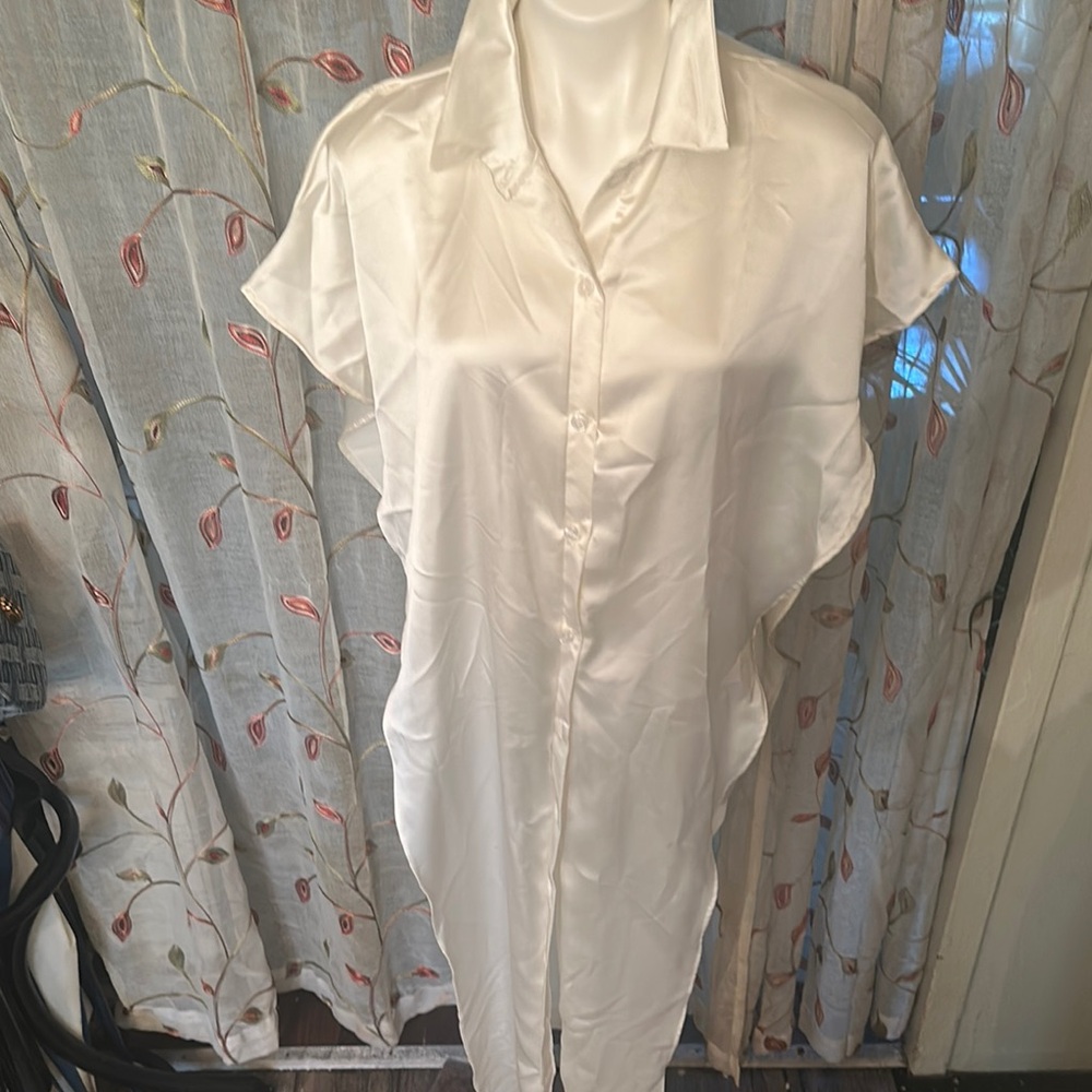 Elegant White Button Down Shirt